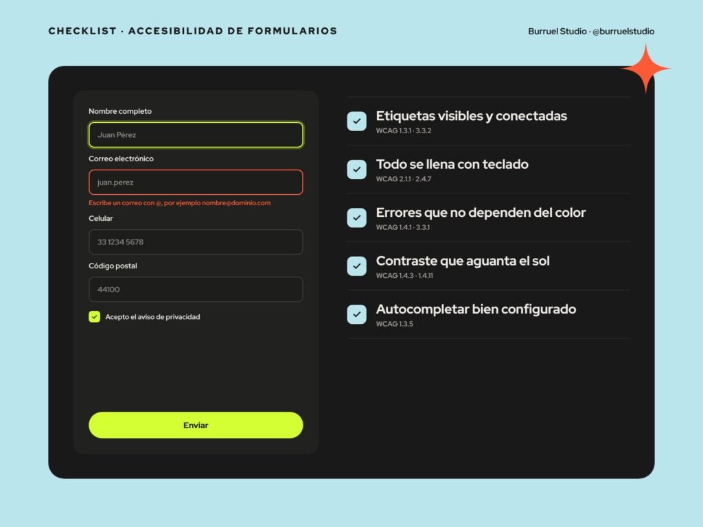 Vista previa de Checklist de accesibilidad para formularios